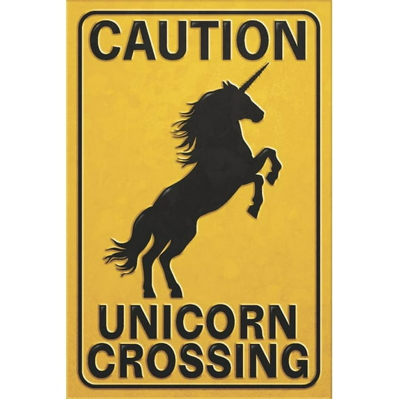 Unicorn Crossing (12x18 Wall Art Poster, Room Decor)