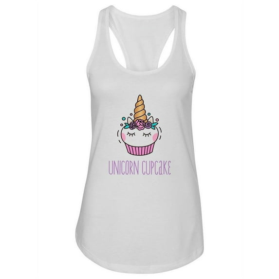 Unicorn Cupcake Design. Tank Women -Image by Shutterstock, Female XX-Large