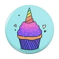 thumbnail image 1 of Unicorn Cupcake with Sprinkles Rainbow Kitchen Refrigerator Locker Button Magnet, 1 of 5