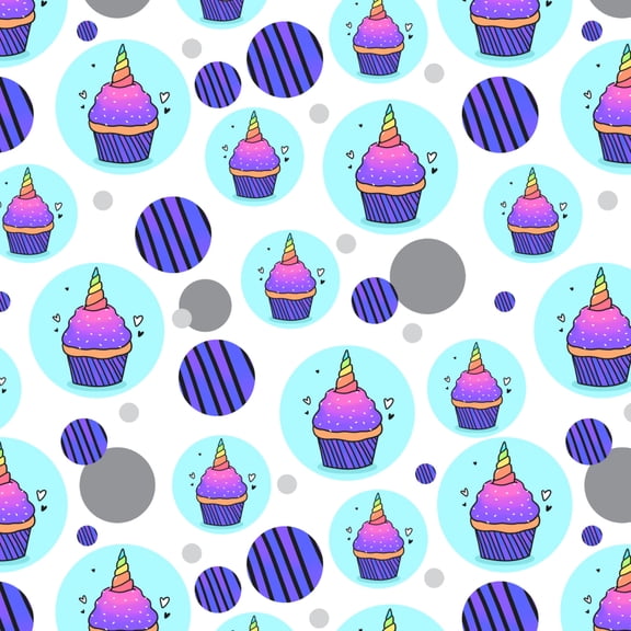 Unicorn Cupcake with Sprinkles Rainbow Premium Gift Wrap Wrapping Paper Roll