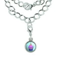 thumbnail image 1 of Unicorn Cupcake with Sprinkles Rainbow Silver Plated Bracelet with Antiqued Charm, 1 of 4