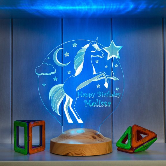 Unicorn Custom Night Light, Led Lamp, Personalized Kids' Bedroom Decor