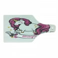 thumbnail image 1 of Unicorn Cutting Board, Graphic of Surreal Animal with Long Horn and Hare of Female Energy Print, Decorative Tempered Glass Cutting and Serving Board, Wine Bottle Shape, Pink White, by Ambesonne, 1 of 1