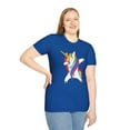 thumbnail image 1 of Unicorn Dabbing, Gildan Unisex Softstyle T-Shirt, Funny Graphic Tee, S-3XL, 1 of 6