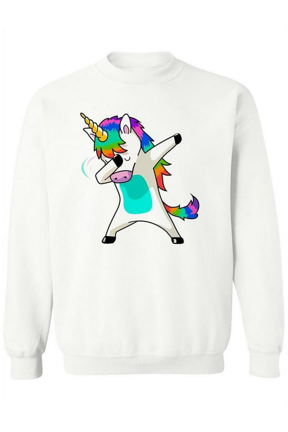 Unicorn Dabbing Sweatshirt Women -SPIdeals Designs, Female 3X-Large