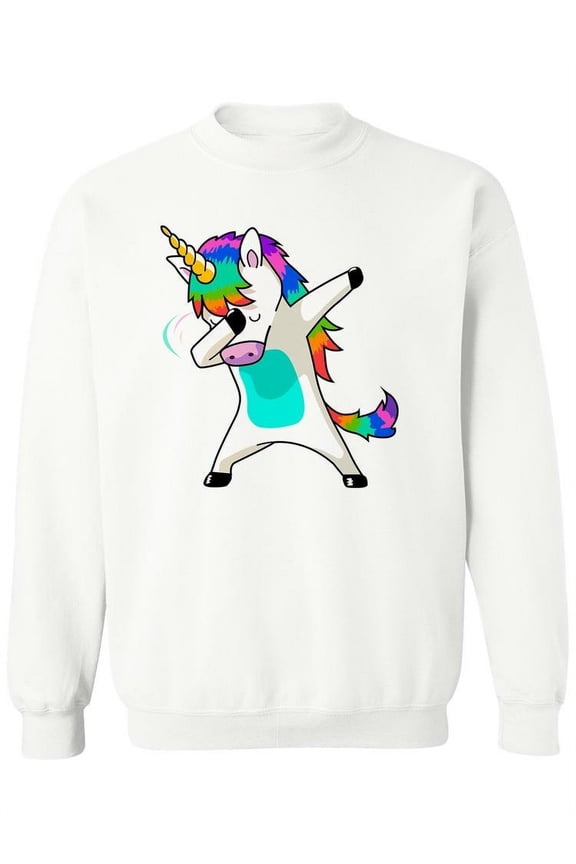 Unicorn Dabbing Sweatshirt Women -SPIdeals Designs, Female Small