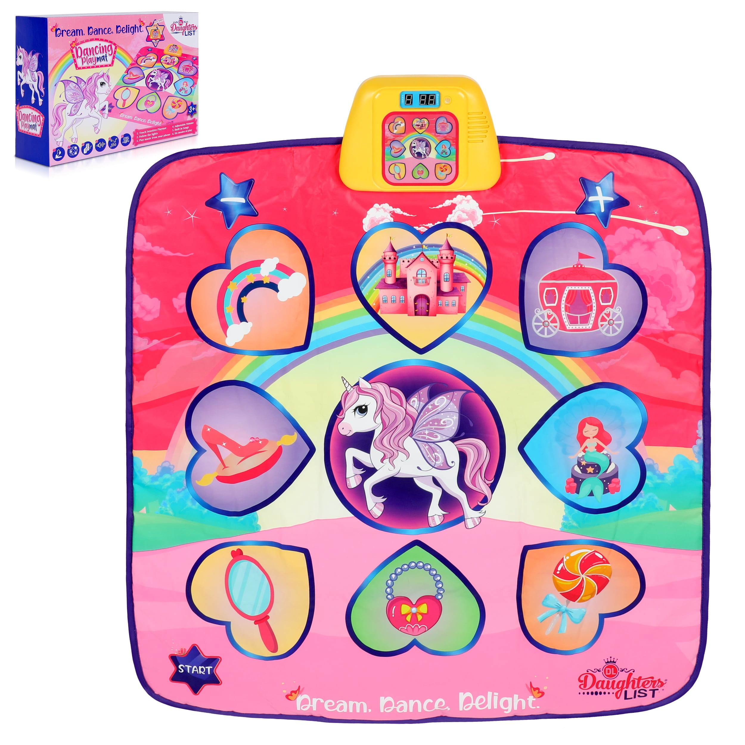  Klevly Unicorn Dance Mat for Kids Ages 6+