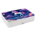 thumbnail image 1 of Unicorn Decorative PU Leather Earring and Jewelry Organizer Box with Removable Compartment, Portable, 1 of 6