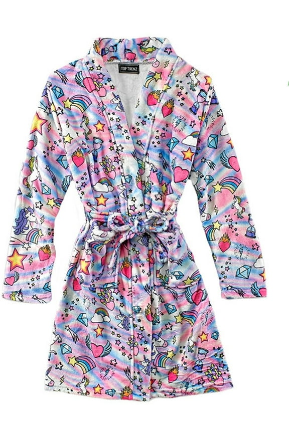 Unicorn Diamonds Bath Robe and Rubber Ducky Unicorn - Large (10/12)