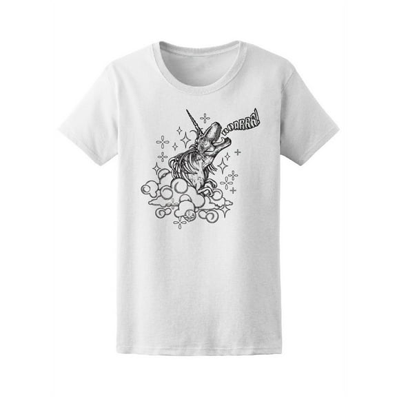 Unicorn Dinosaur Rawr T-Shirt Women -Image by Shutterstock, Female Medium