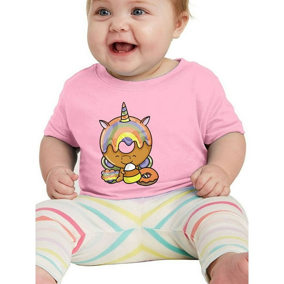 Unicorn Donut With Candycorn T-Shirt Infant -Image by Shutterstock,  12 Months