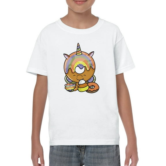 Unicorn Donut With Candycorn T-Shirt Juniors -Image by Shutterstock,  Small