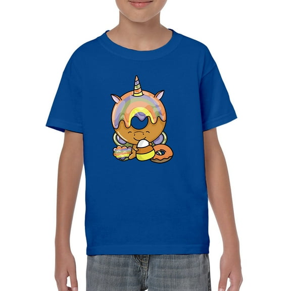 Unicorn Donut With Candycorn T-Shirt Juniors -Image by Shutterstock, x-Large