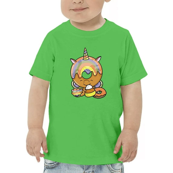 Unicorn Donut With Candycorn T-Shirt Toddler -Image by Shutterstock, 4 Toddler