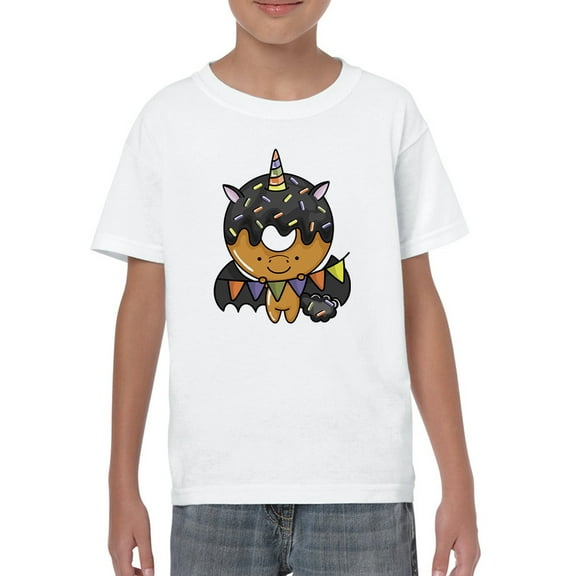 Unicorn Donut With Colorful Flag T-Shirt Juniors -Image by Shutterstock,  Small