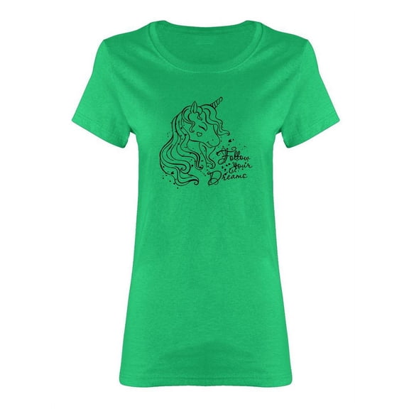 Unicorn Drawing Design Shaped T-Shirt Women -Image by Shutterstock, Female XX-Large