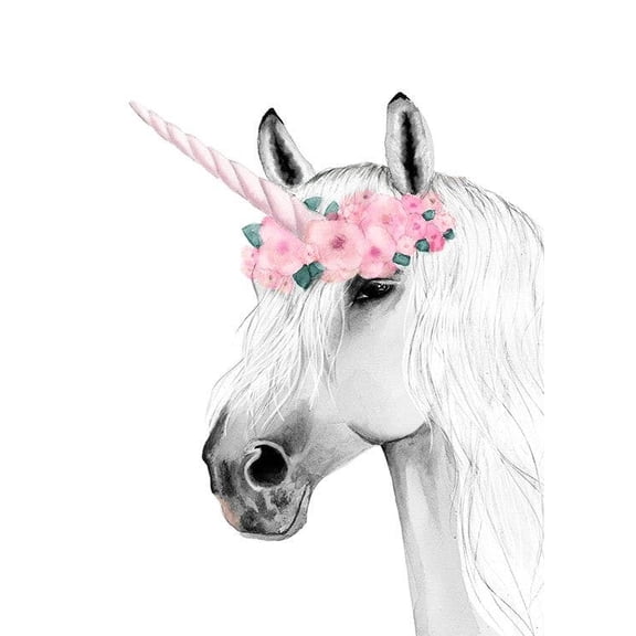 Unicorn Drawing Print Wall Art, Modern Wall Decor For Living Room Bedroom, 12x18 UNFRAMED