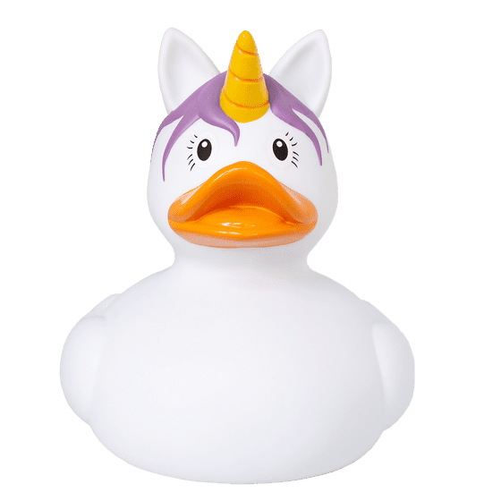 Unicorn Duck , White Rubber Duck