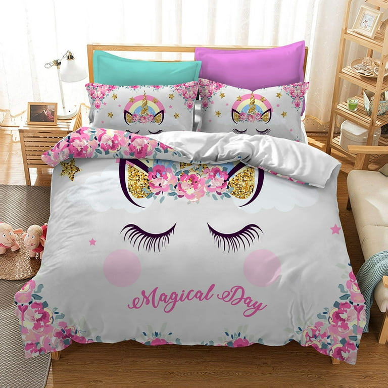 Unicorn bed set full size on sale
