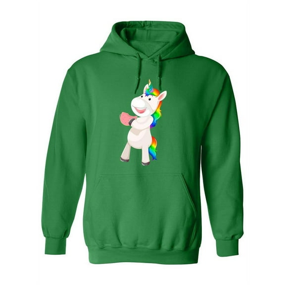 Unicorn Eating Watermelon Hoodie Women -SPIdeals Designs, Female XX-Large