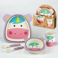 thumbnail image 1 of Unicorn Eco Friendly Bamboo Fiber 5pc Kids Dinnerware Set, 1 of 1
