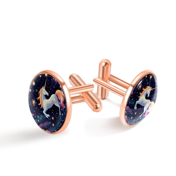 Unicorn Elegant Dress Shirt Cufflinks Made of Stainless Steel suitable for Formal Attire - for Weddings and Business Meetings