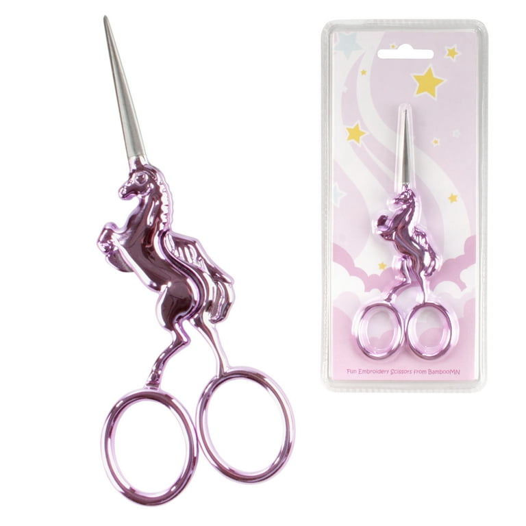 Purple Ribbon Cutting Scissors with Silver Stainless Steel Blades