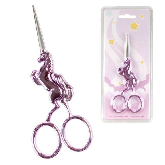 Unicorn Embroidery Craft Stainless Steel Scissors - Purple - 1 Pair