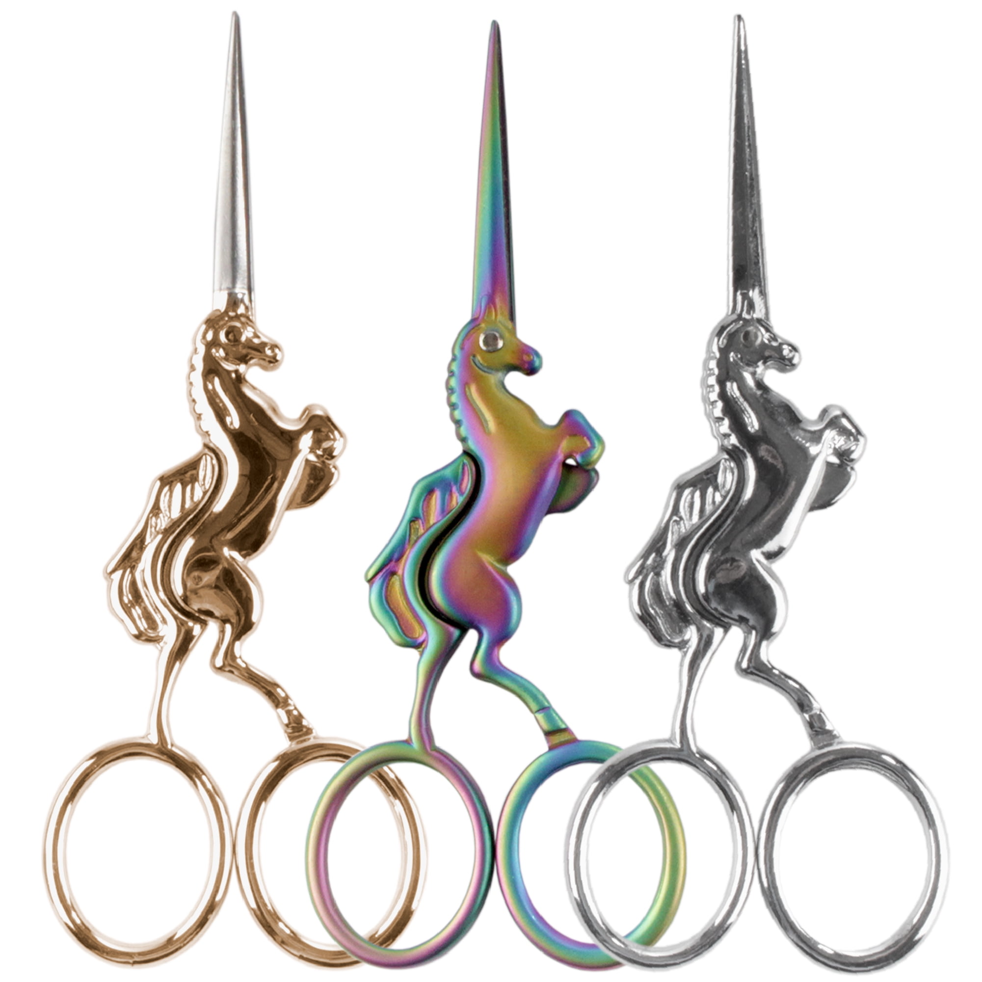 Unicorn Embroidery Craft Stainless Steel Scissors Variety Pack - Assortment B