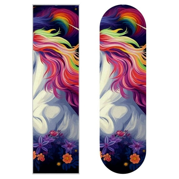 Unicorn Emery Skateboard Grip Tape Stickers Pack of Two - 8.8x32.6in/22.4x83 cm PVC Back Material - Skateboard Grip Tape for Improved Traction and Control