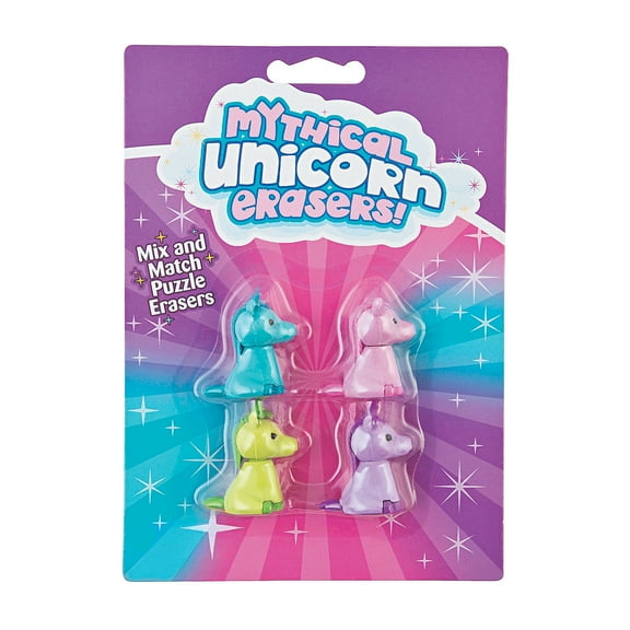 Unicorn Erasers - Party Favors - 40 Pieces