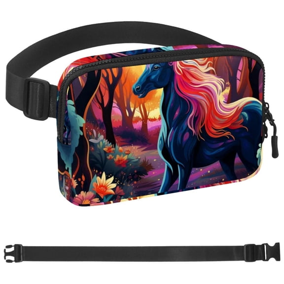 Unicorn Fanny Pack Belt Bag for Women and Men, Fashionable Waist Pack with Adjustable Strap for Traveling, Hiking, Jogging, Cycling