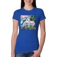 thumbnail image 1 of Unicorn Fanstasy Island Castle Animal Lover Female Slim Fit Junior Tee, Royal, Large, 1 of 3