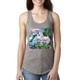 thumbnail image 1 of Unicorn Fanstasy Island Castle Animal Lover Ladies Racerback Tank Top, Heather Grey, Small, 1 of 3