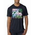 thumbnail image 1 of Unicorn Fanstasy Island Castle Animal Lover Male Premium Tri Blend T-Shirt, Vintage Navy, Small, 1 of 3