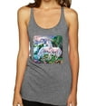 thumbnail image 1 of Unicorn Fanstasy Island Castle Animal Lover Tri-Blend Racerback Tank Top, Premium Heather, X-Large, 1 of 3
