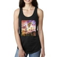thumbnail image 1 of Unicorn Fanstasy Rainbow Castle Ladies Racerback Tank Top, Black, Small, 1 of 3