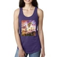 thumbnail image 1 of Unicorn Fanstasy Rainbow Castle Ladies Racerback Tank Top, Purple Rush, Small, 1 of 3