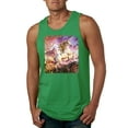 thumbnail image 1 of Unicorn Fanstasy Rainbow Castle Male Graphic Tank Top, Kelly, Medium, 1 of 3