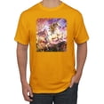 thumbnail image 1 of Unicorn Fanstasy Rainbow Castle Men's Graphic T-Shirt, Gold, 3XL, 1 of 3