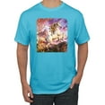 thumbnail image 1 of Unicorn Fanstasy Rainbow Castle Men's Graphic T-Shirt, Light Turquoise, Medium, 1 of 3