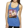 thumbnail image 1 of Unicorn Fanstasy Rainbow Castle Tri-Blend Racerback Tank Top, Vintage Royal, Small, 1 of 3