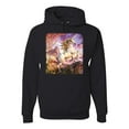 thumbnail image 1 of Unicorn Fanstasy Rainbow Castle Unisex Graphic Hoodie Sweatshirt, Black, Small, 1 of 3