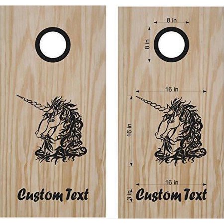 Unicorn Fantasy Cornhole Board Decals Stickers -