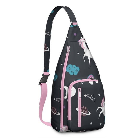 Unicorn Fantasy Sling Backpack – Mystical Rainbow Crossbody Bag for Teens, Lightweight Travel Shoulder Bag for Hiking & Everyday Use