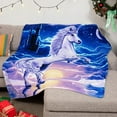 thumbnail image 1 of Unicorn Fleece Blanket for Bed, 50" x 60" Unicorn Fleece Throw Blanket for Girls, Women, Men and Kids - Super Soft Plush Unicorn Blanket Throw Plush Blanket Unicorn Gifts for Girls, 1 of 6