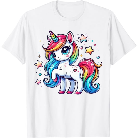 Unicorn For Girls Cute Rainbow Magical Unicorn T-Shirt - Walmart.com