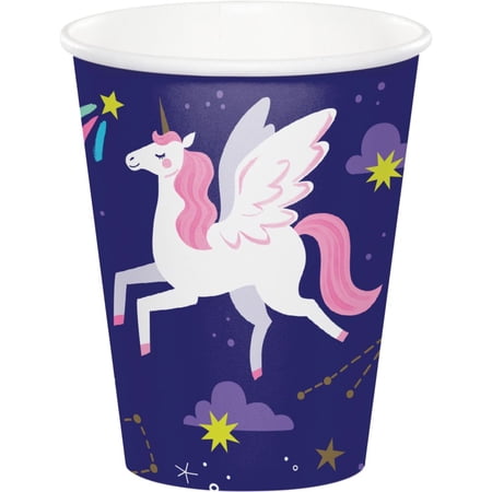 Unicorn Galaxy 9 oz. Hot/Cold Paper Cups 8 Per Pack