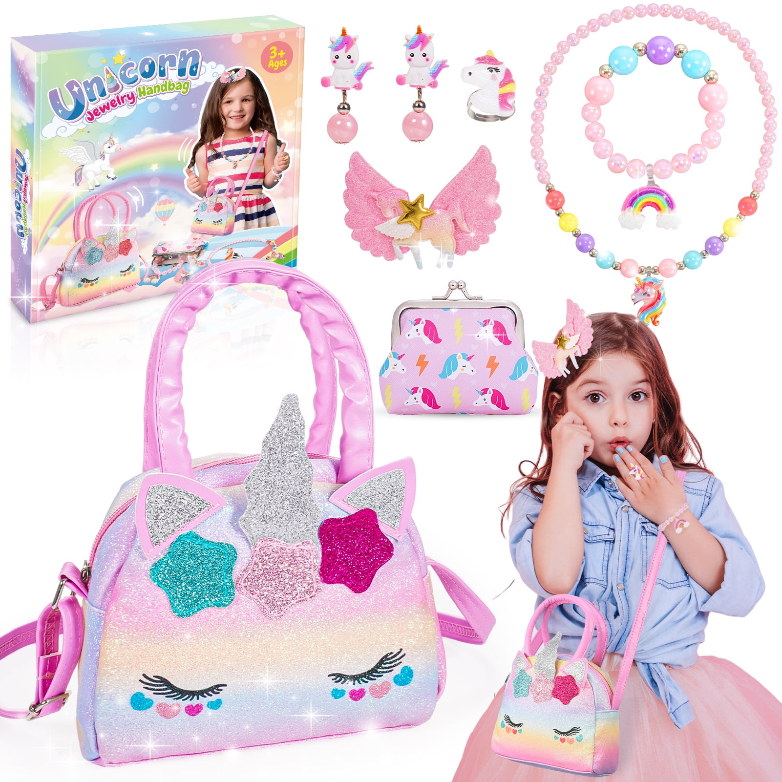 Unicorn Gifts Girls Age 3 9 Purse little Girls Crossbody Bags Pretend Play Toys 3 4 5 6 7 8 Year Old Gifts Dress Up Jewelry Set 99d778a6 50f0 4aae b417 55e96e19036e.7c06a4acb0252a8d32e870d442333cb3