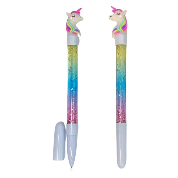 Unicorn Glitter Blue Ink Pen: 1CT